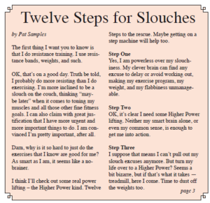 Twelve Steps for Slouches